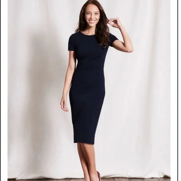 Boden Dresses Boden Elsa Ottoman Ribbed Knit Scoop Back Dress